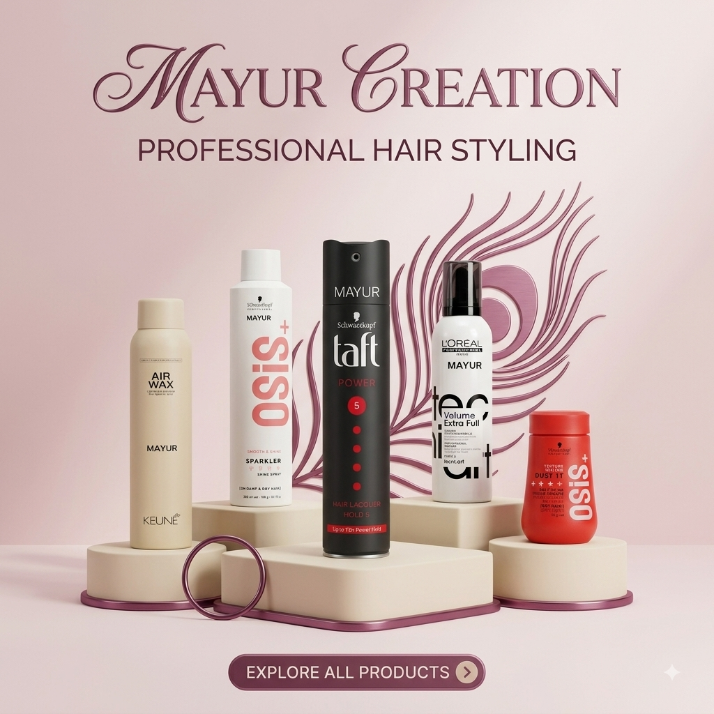 Hair sprays and styling products.
