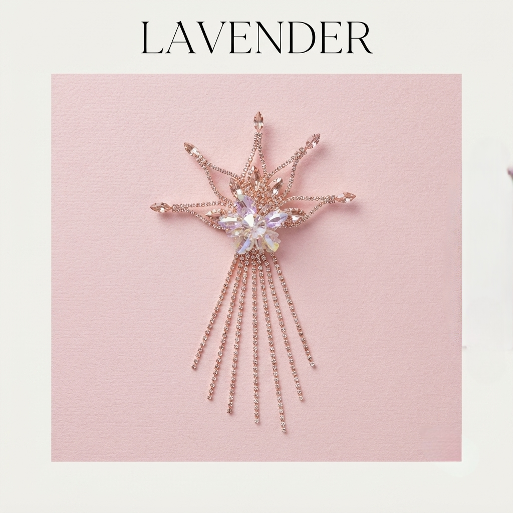 Celestial Blossom Crystal Cascading Hair Pin hair accessories
