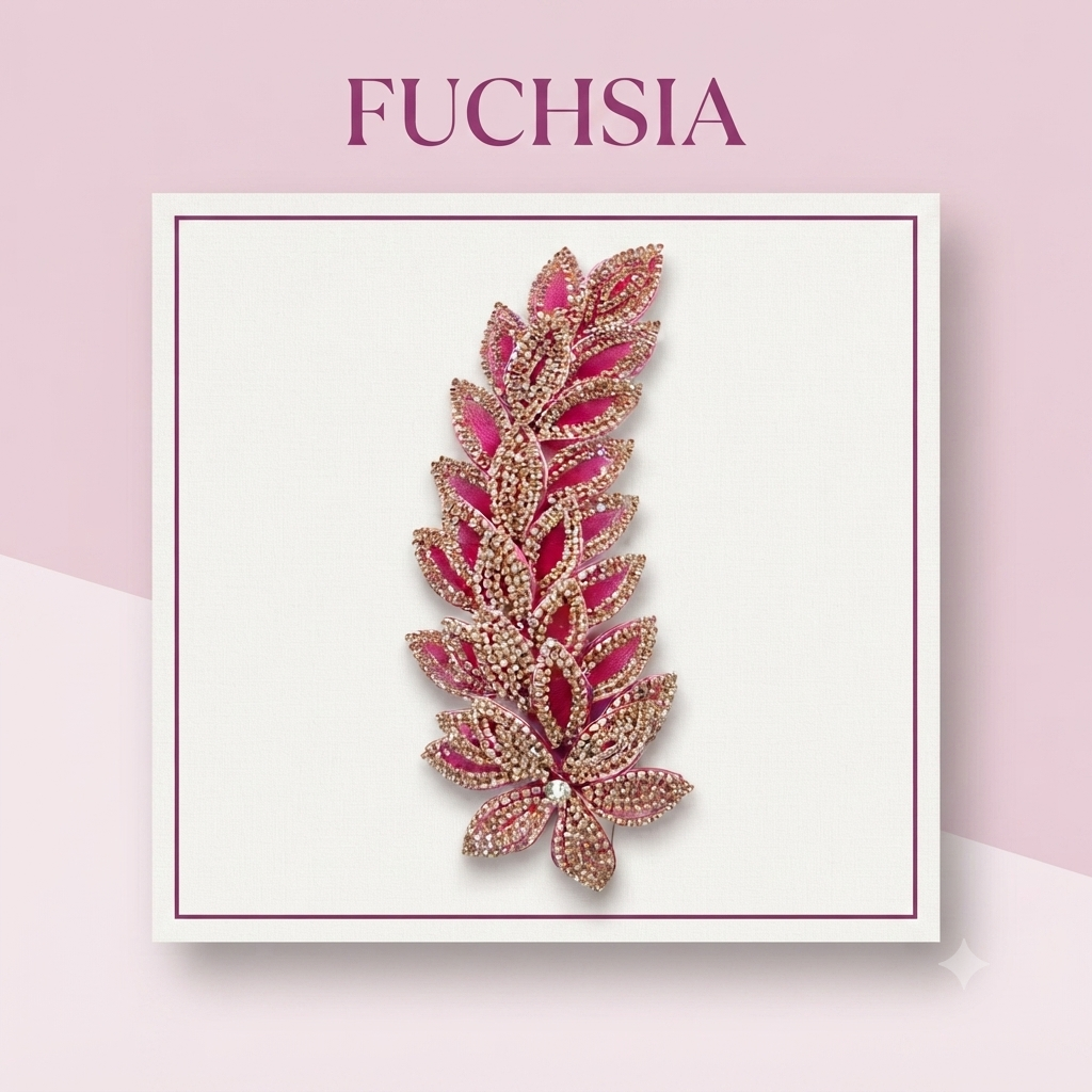 Aurelia Crystal Leaf Cascade Bridal Hair Piece