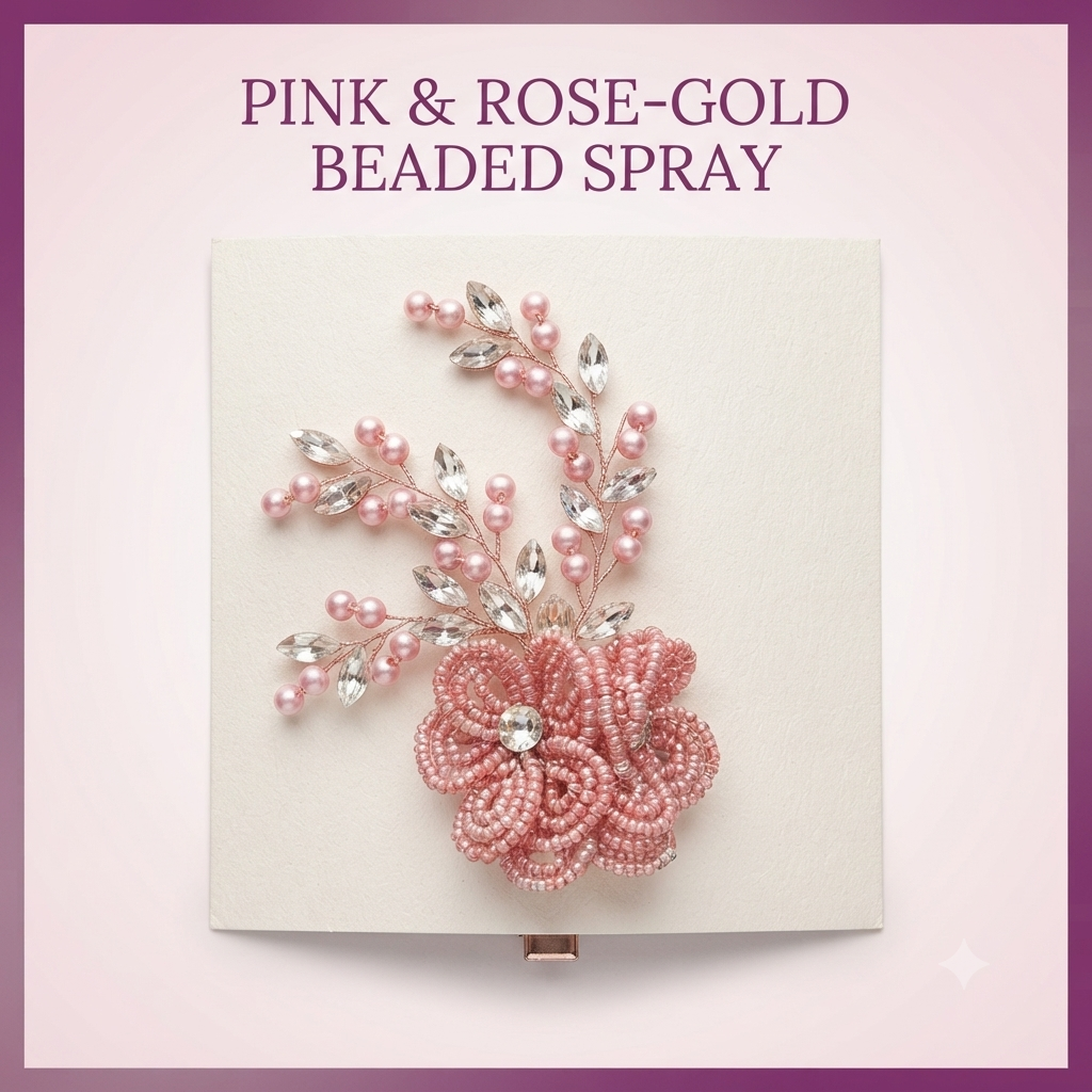 Radiant Artisan Floral Beaded & Crystal trending Hair accessories