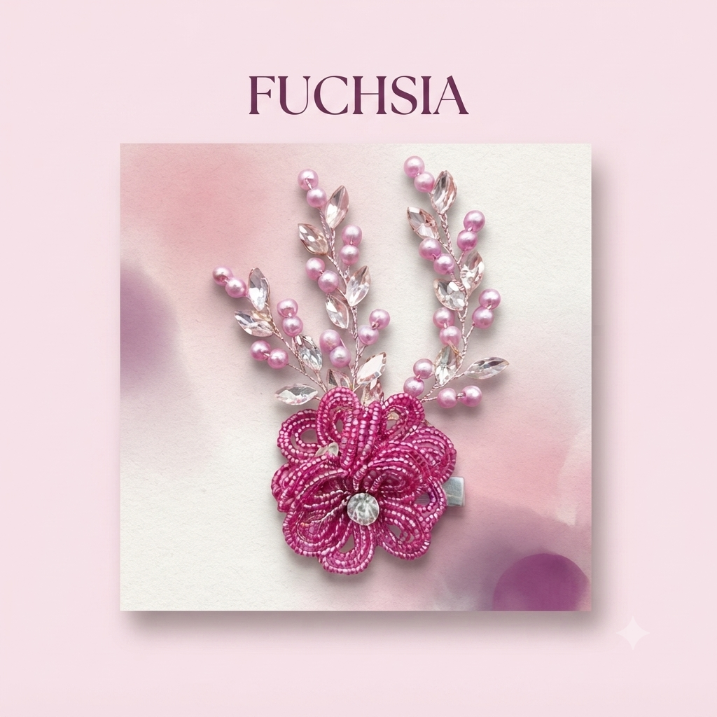 Radiant Artisan Floral Beaded & Crystal trending Hair accessories