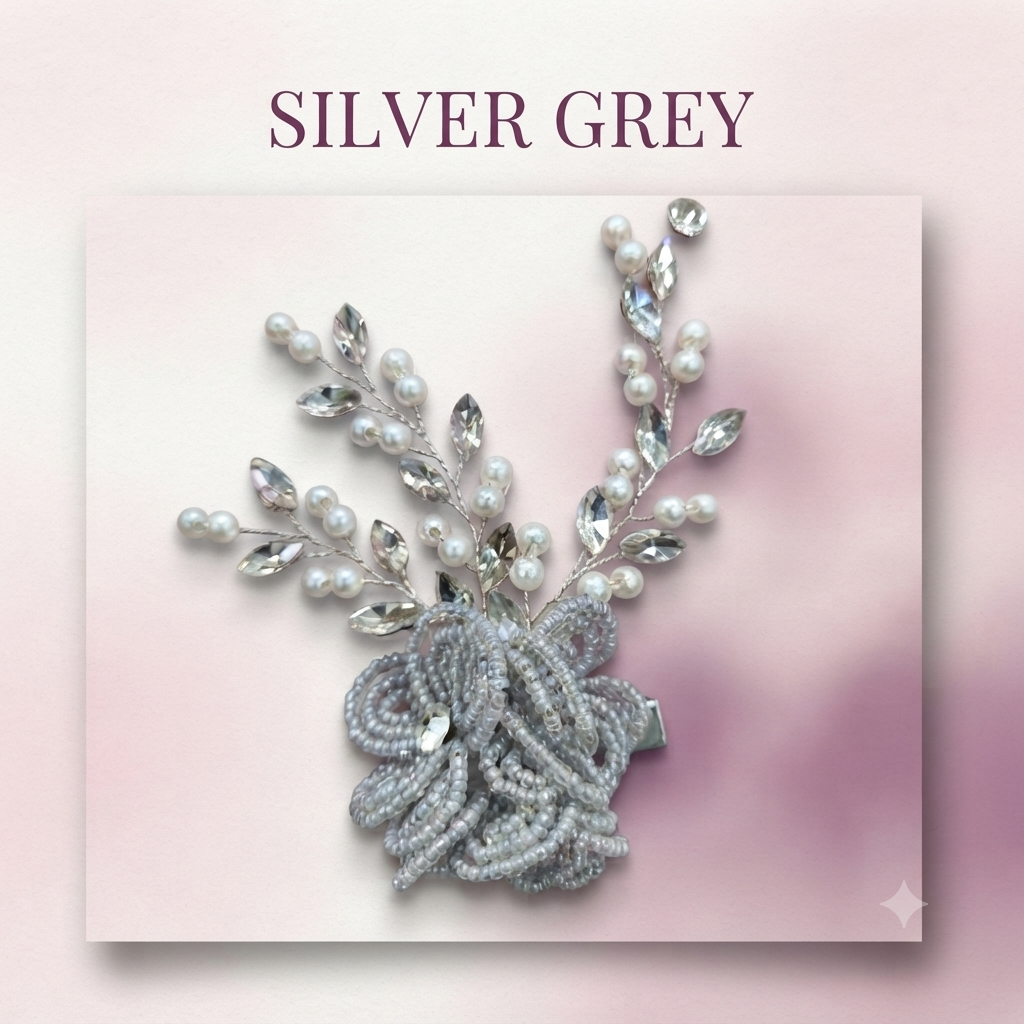 Radiant Artisan Floral Beaded & Crystal trending Hair accessories