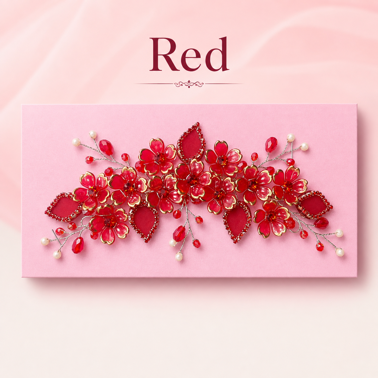 Mayur Creation Ethereal Crystal & Petal Floral Hair Vine