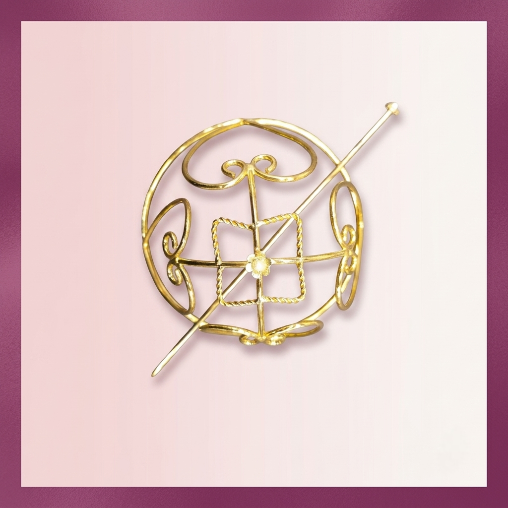 The "Crown & Lock" Filigree Hair Bun Cage