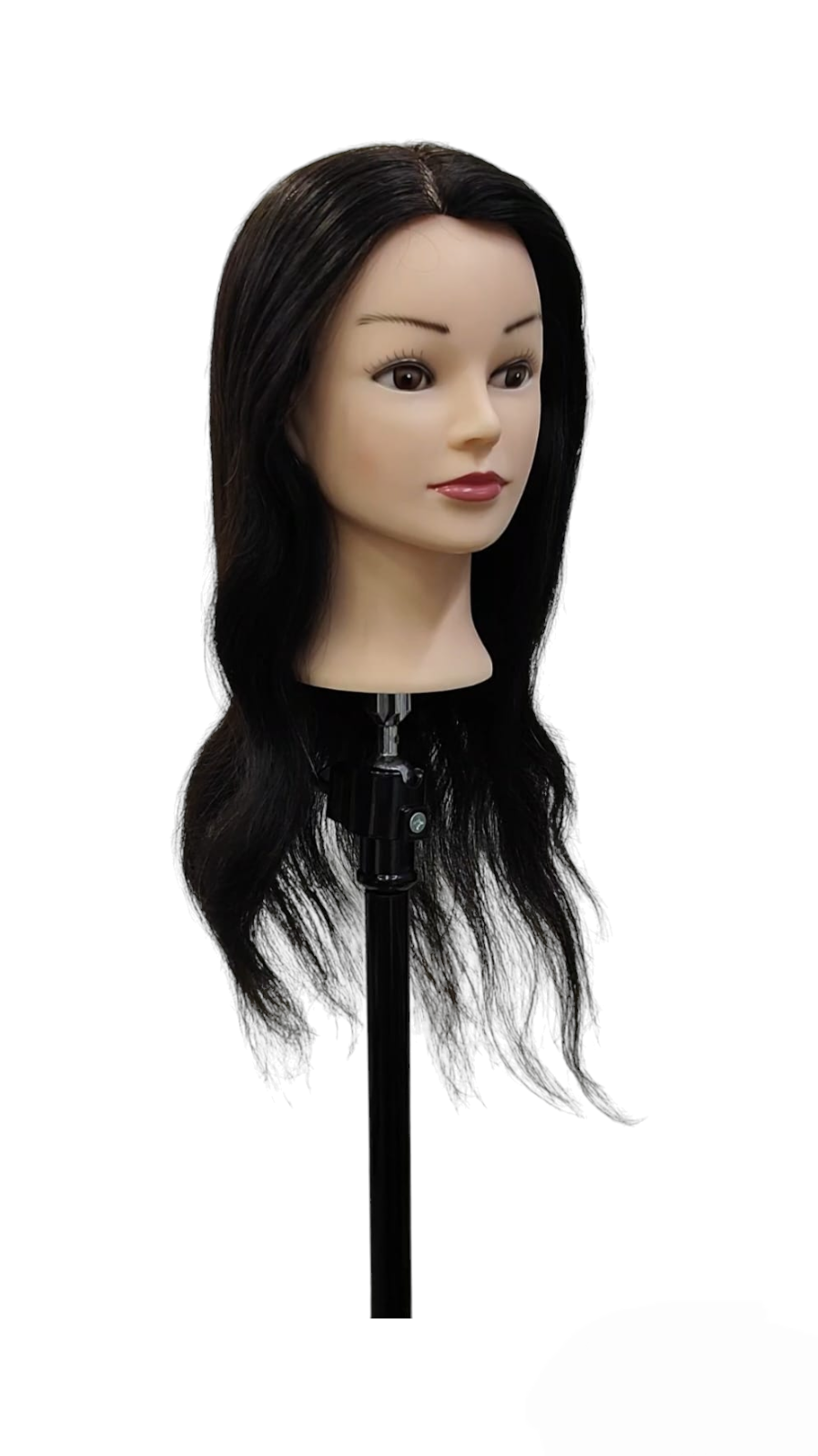 ALIA No. 7 – 100% Real Human Hair Professional Styling, Colour & Cutting Practice Mannequin Head (20 Inches Natural Black)